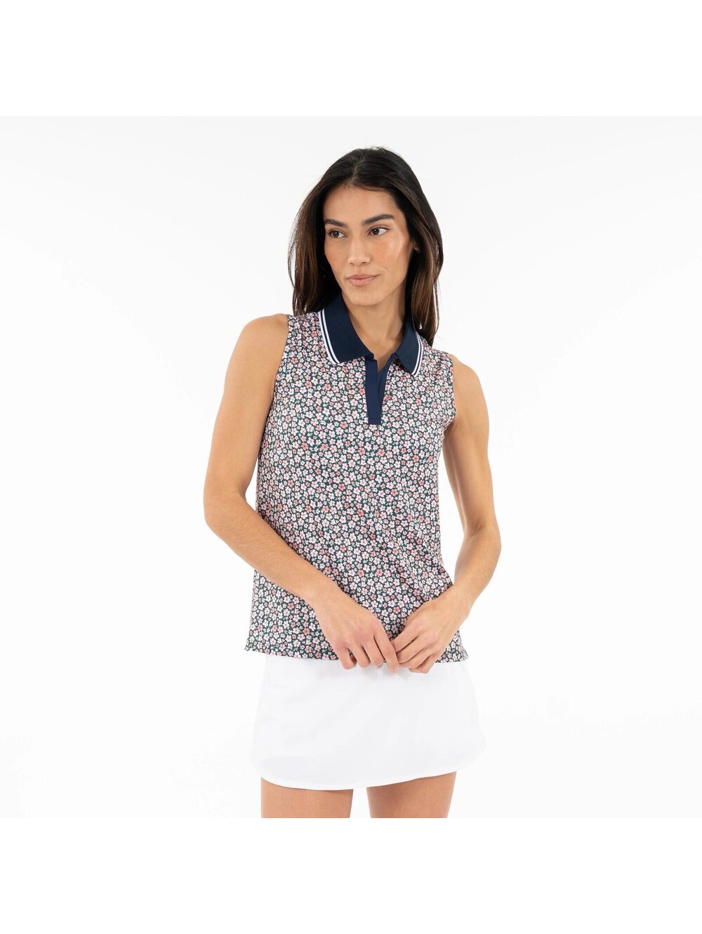 Rhoback Women’s Size Large Brooke The Azalea 2.0 Sleeveless Performance Polo